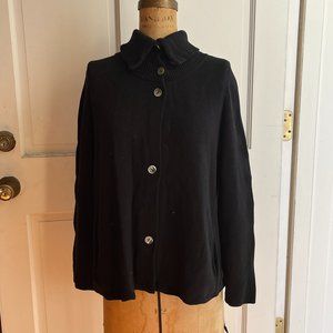Eileen Fisher Black Silk Cardigan